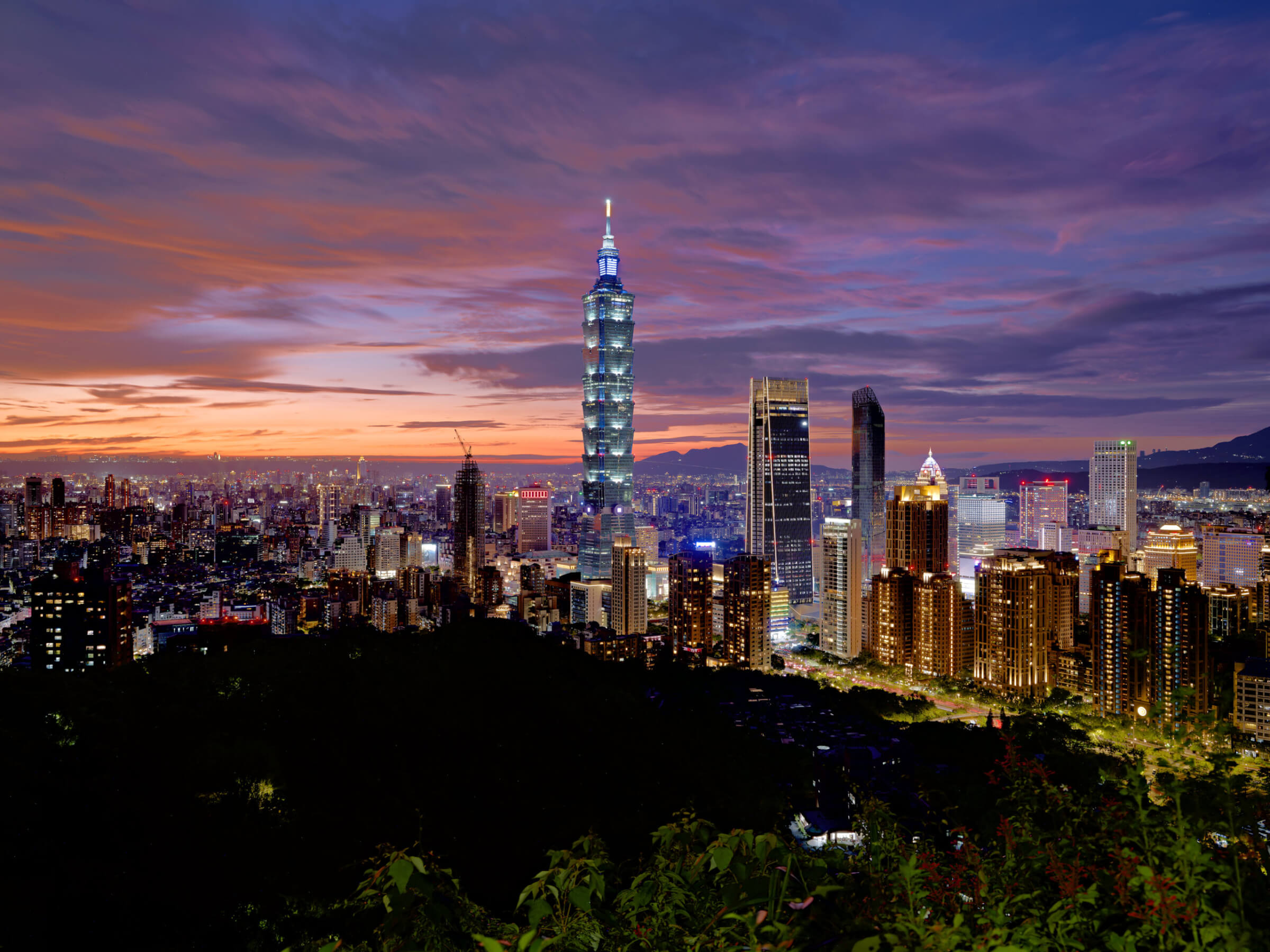 Taipei Tower Blue Hour - After