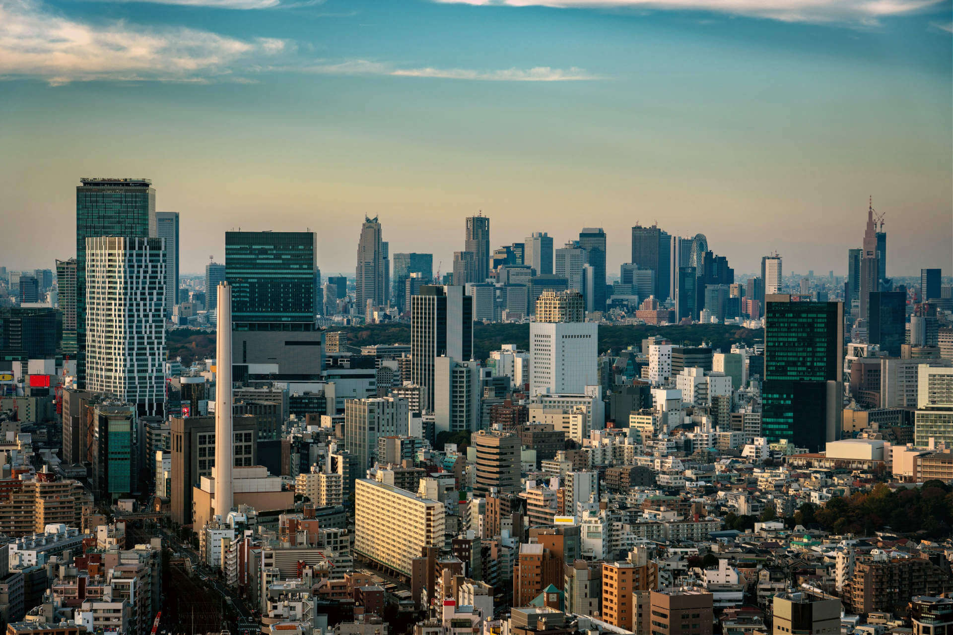 Tokyo central area cityscape at daytime.